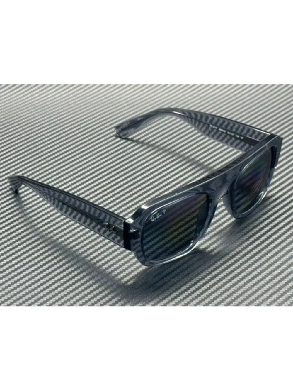 New Ray-Ban Men Transparent Grey Sunglasses 55-22-145